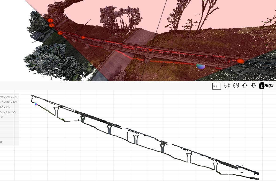 Exemple de profil dans la scène 3D